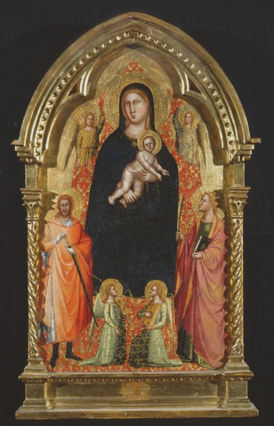 Madonna col Bambino in trono con i santi Caterina e Giuliano e angeli da Bicci di Lorenzo